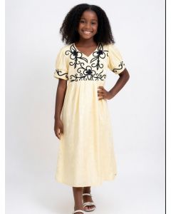 Robe jaune getzner pour fille de 6-13 ans