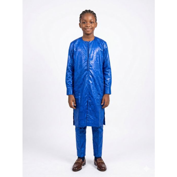 Bazin Getzner Africaine Bleu Garçon 6-12 ans