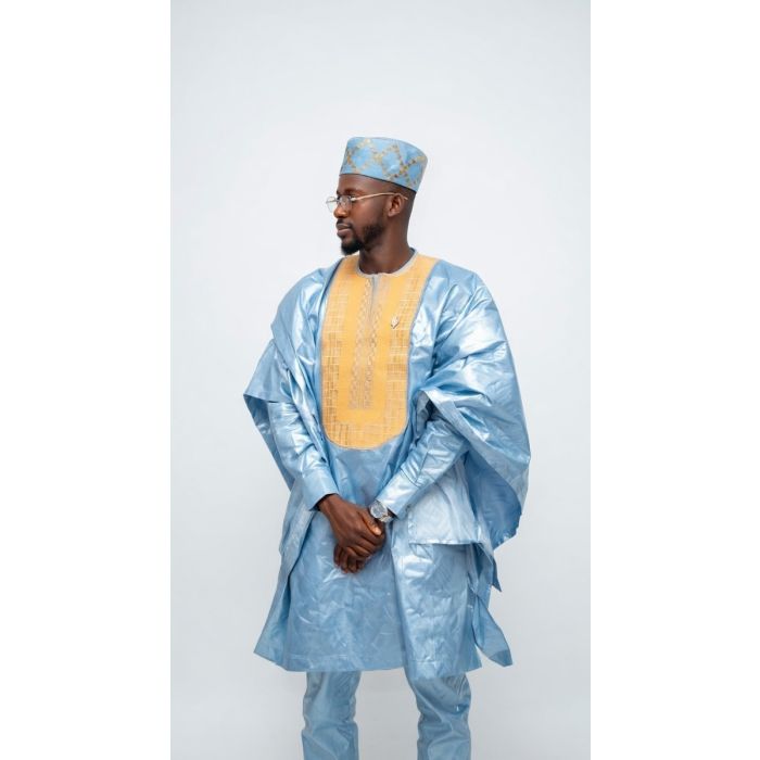 Bazin riche bleu clair getzner