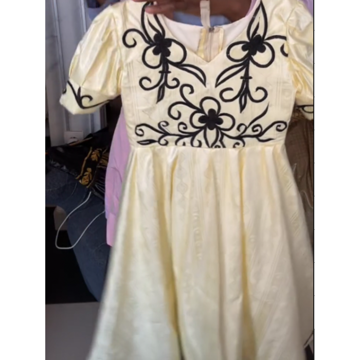 Robe jaune getzner pour fille de 6-13 ans