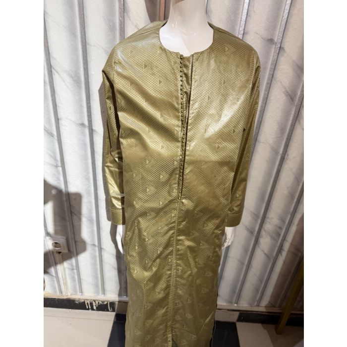 Bazin traditionnel Africain marron Garçon 6-12 ans