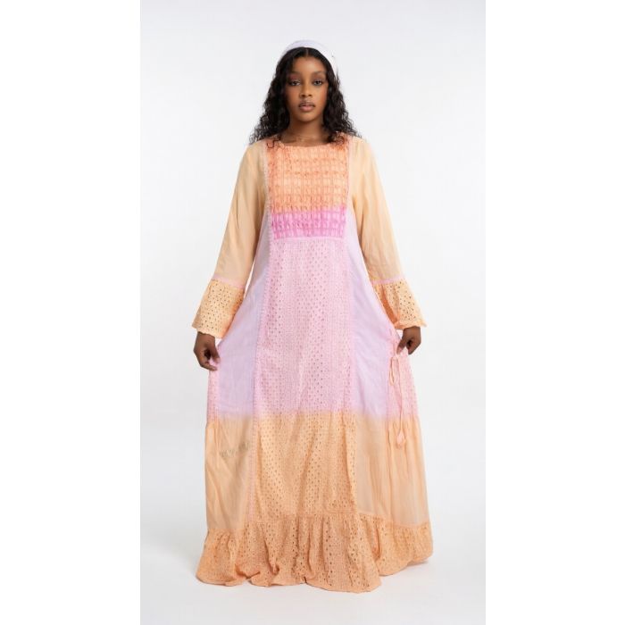 Robe légère multi-color  orangée