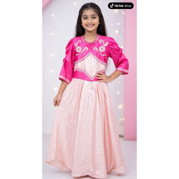 Robe rose pour fille 6-13 ans