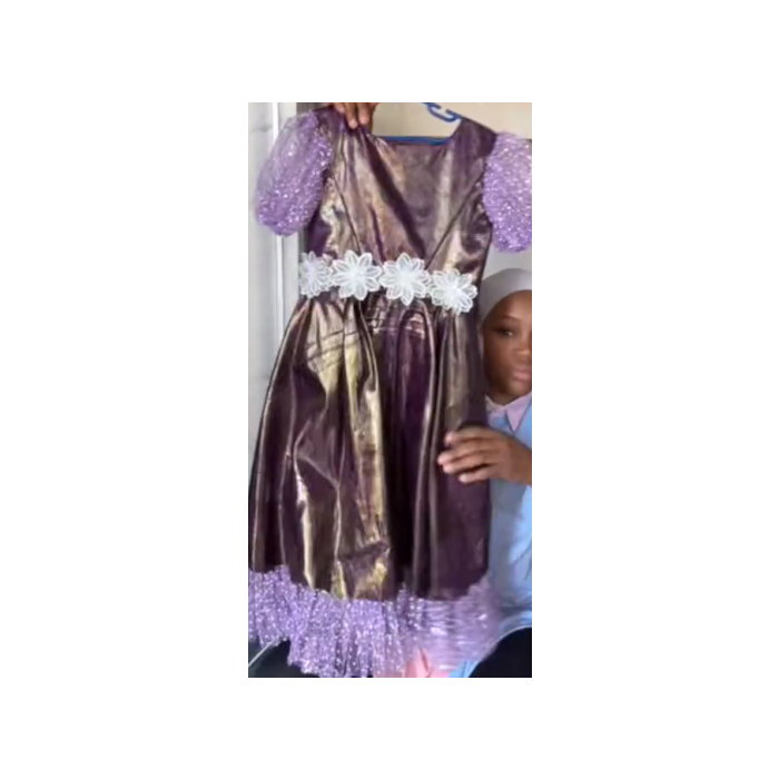 Robe princesse violette pour 6-13 ans