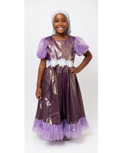 Robe princesse violette pour 6-13 ans