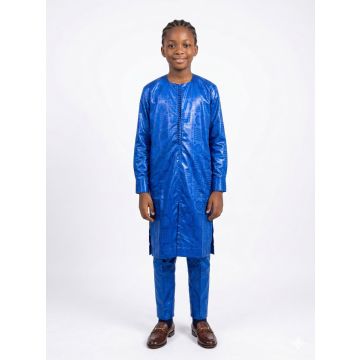 Bazin Getzner Africaine Bleu Garçon 6-12 ans