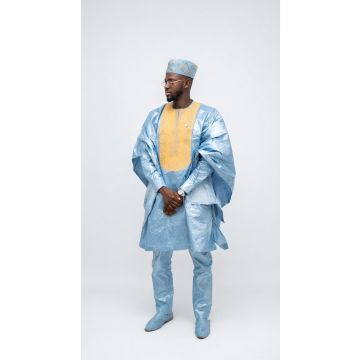 Bazin riche bleu clair getzner