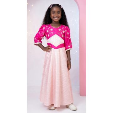 Robe rose pour fille 6-13 ans